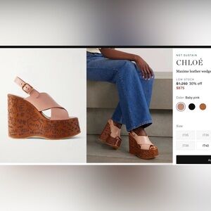 Maxime Tan Graffiti Wedge Sandals